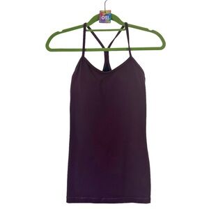 LULULEMON Size 6 Maroon Burgundy‎ Red Racerback Tank Top Cami Shelf Bra Athletic
